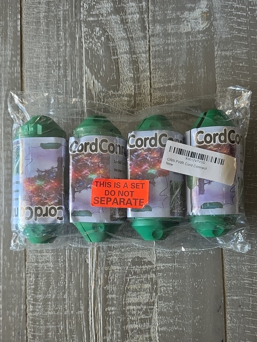 4-Pack Cord Connect Watertight Lock And Protective Housing For Outdoor Cords